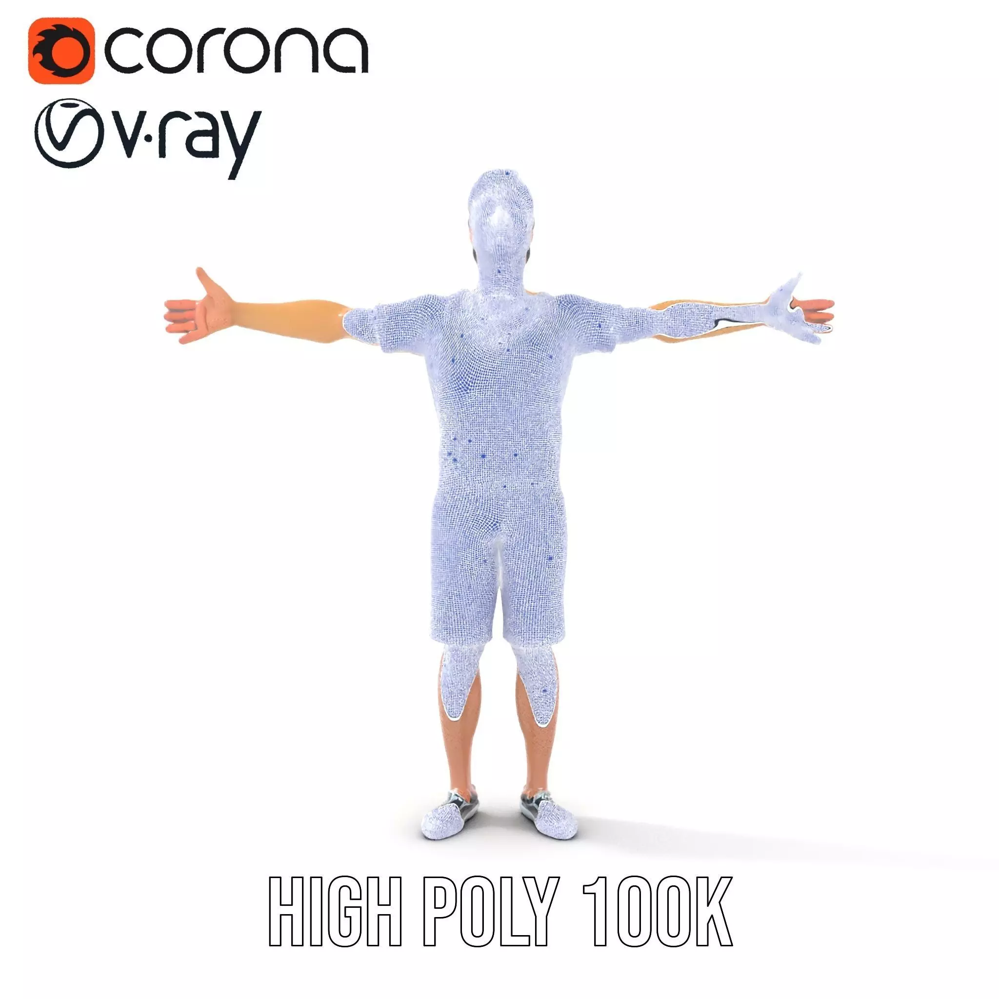 Casual Character Model Pack with Dynamic Pose Low-poly 3D model_32