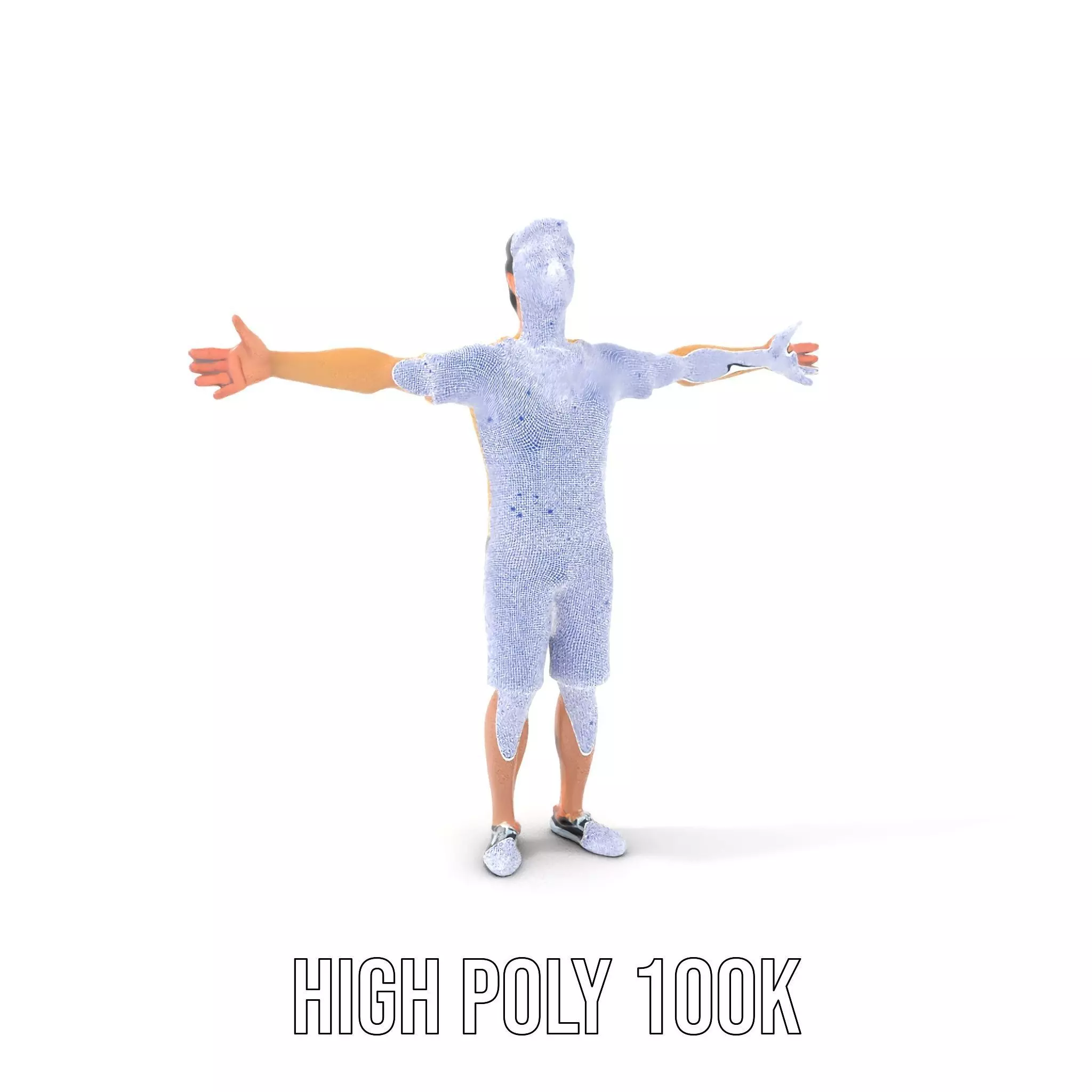 Casual Character Model Pack with Dynamic Pose Low-poly 3D model_5