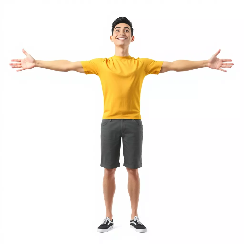 Casual Character Model Pack with Dynamic Pose Low-poly 3D model_3