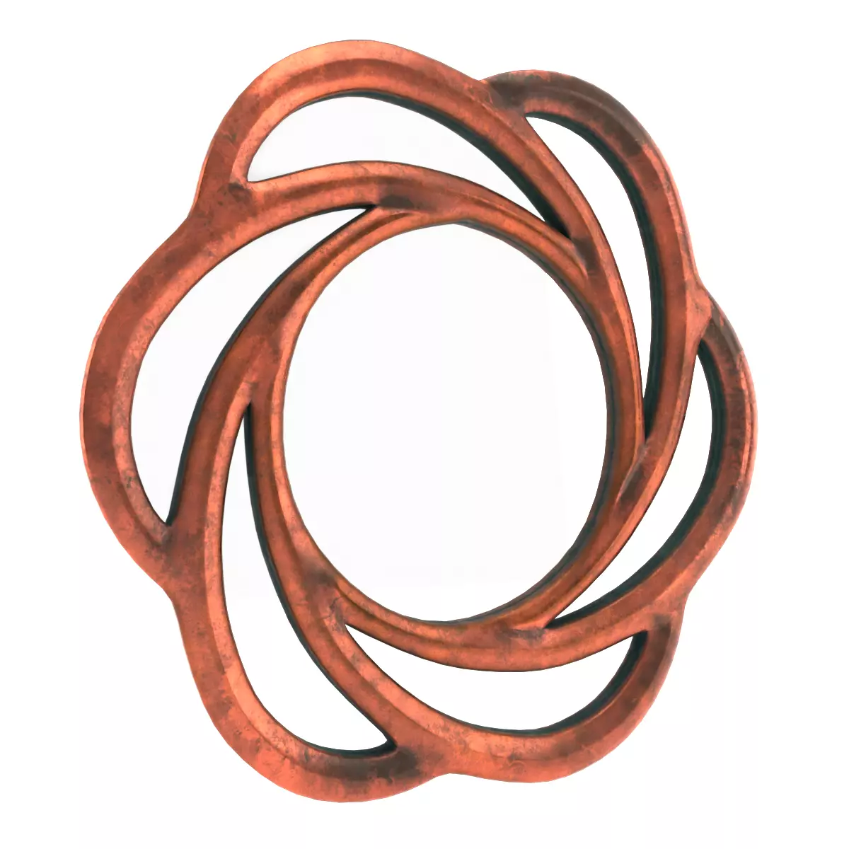 Round decorative mirror 3D model_1