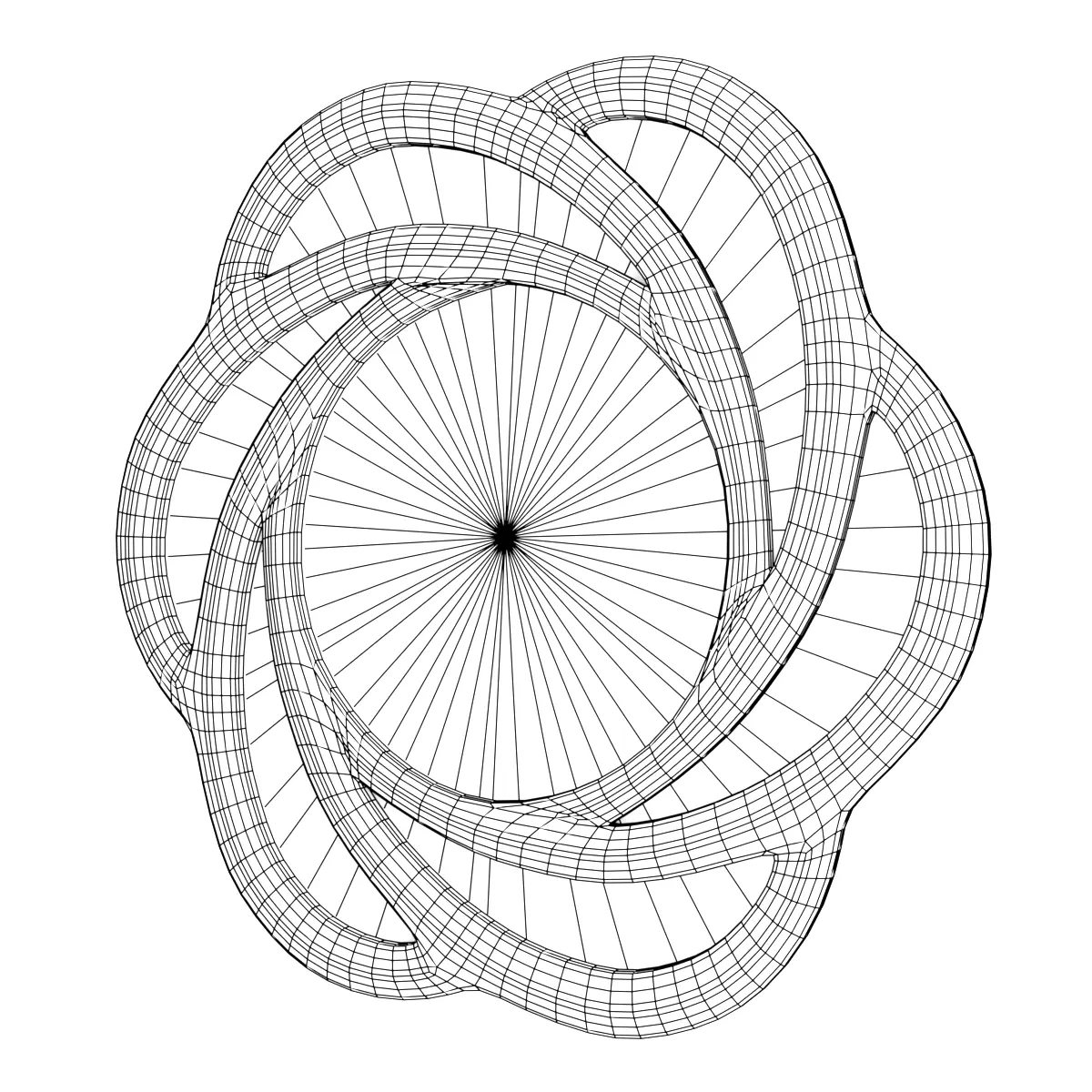 Round decorative mirror 3D model_3