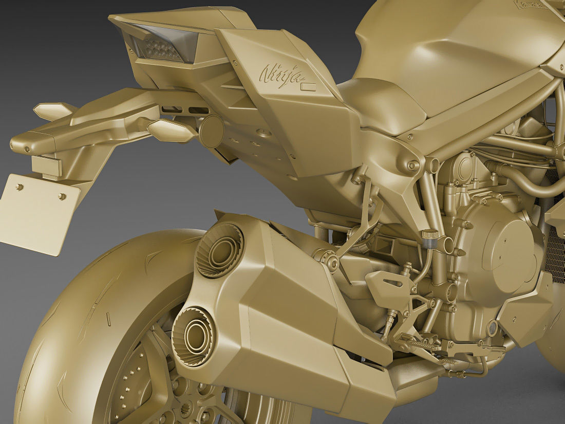 Kawasaki Ninja H2 3D model_23
