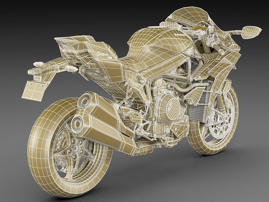 Kawasaki Ninja H2 3D model_26