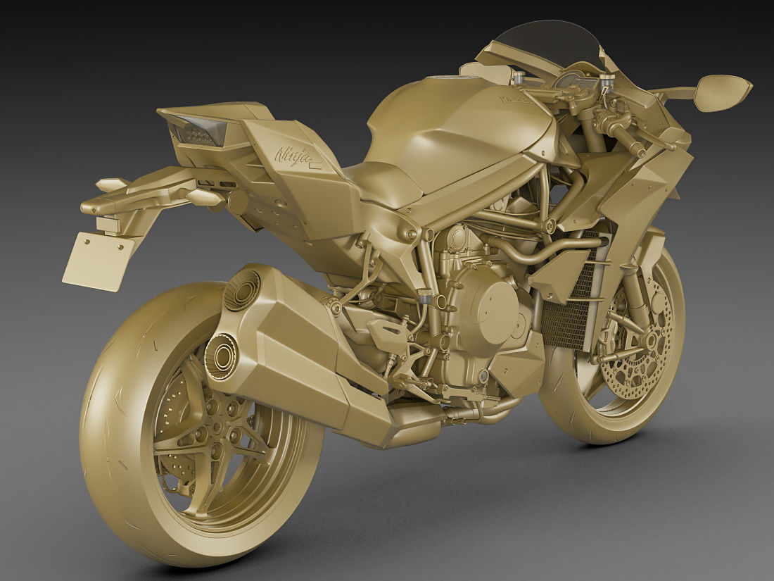 Kawasaki Ninja H2 3D model_21