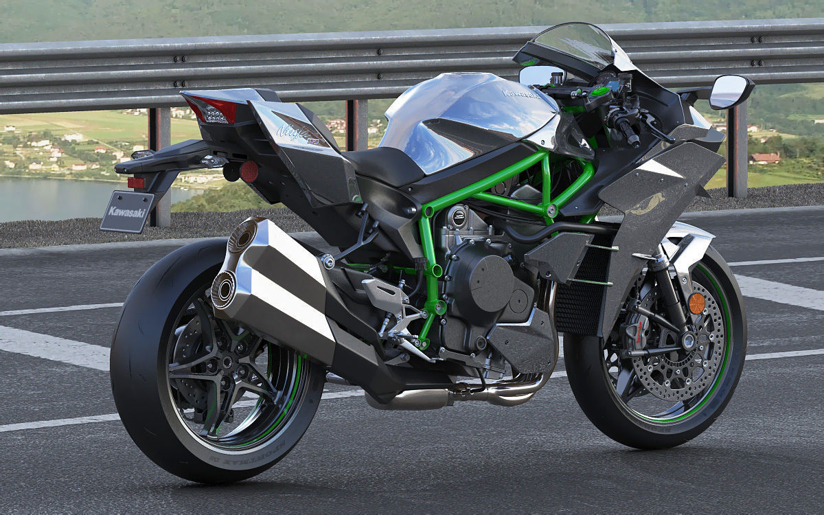Kawasaki Ninja H2 3D model_19