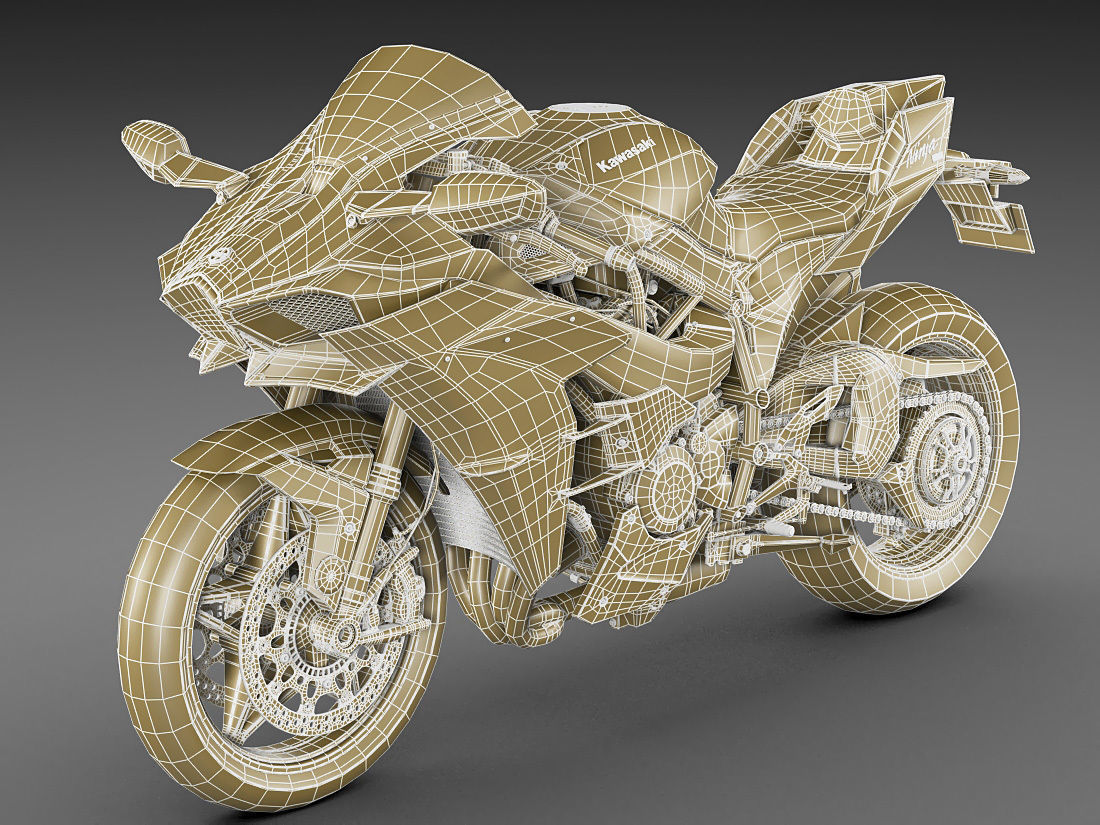 Kawasaki Ninja H2 3D model_25