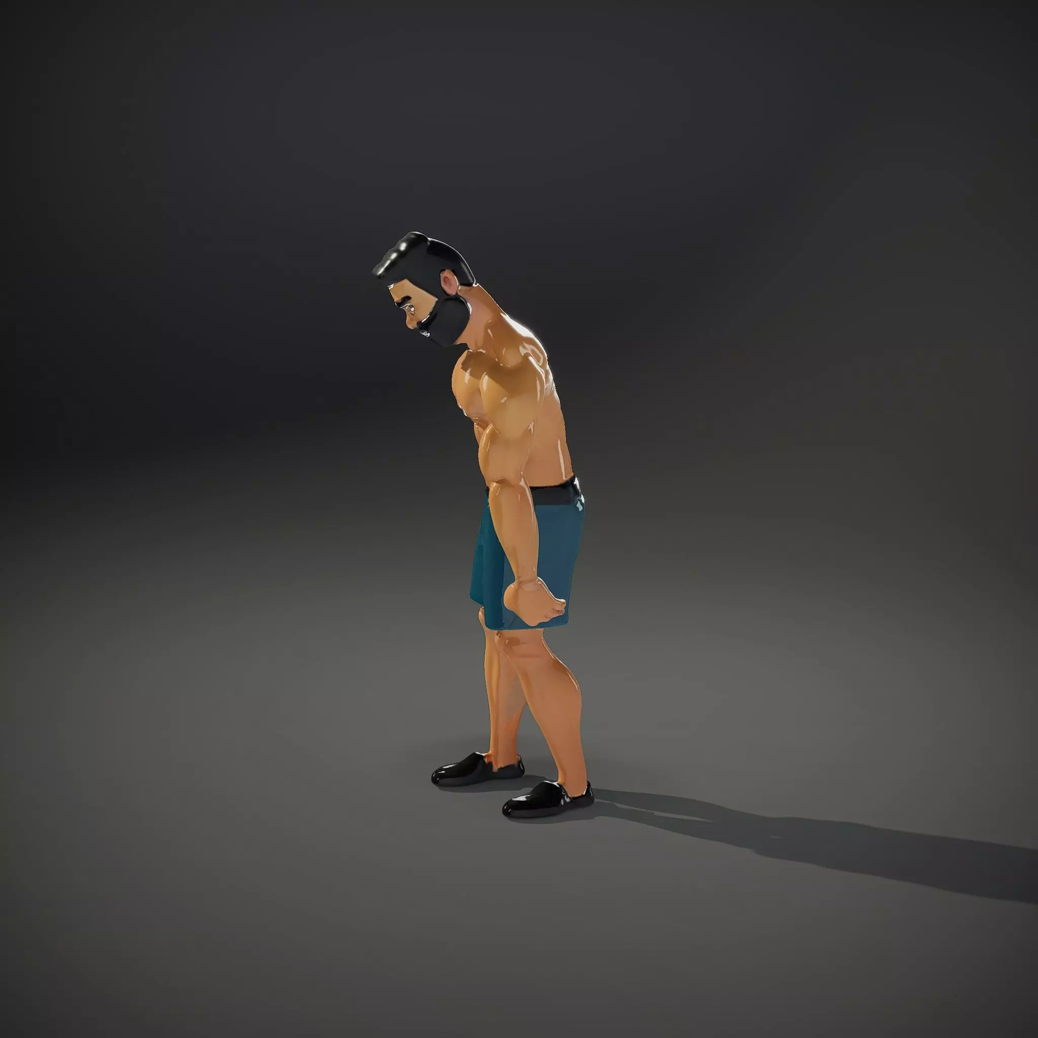 Stylized Athletic Male Figure Model Pack Low-poly 3D model_34