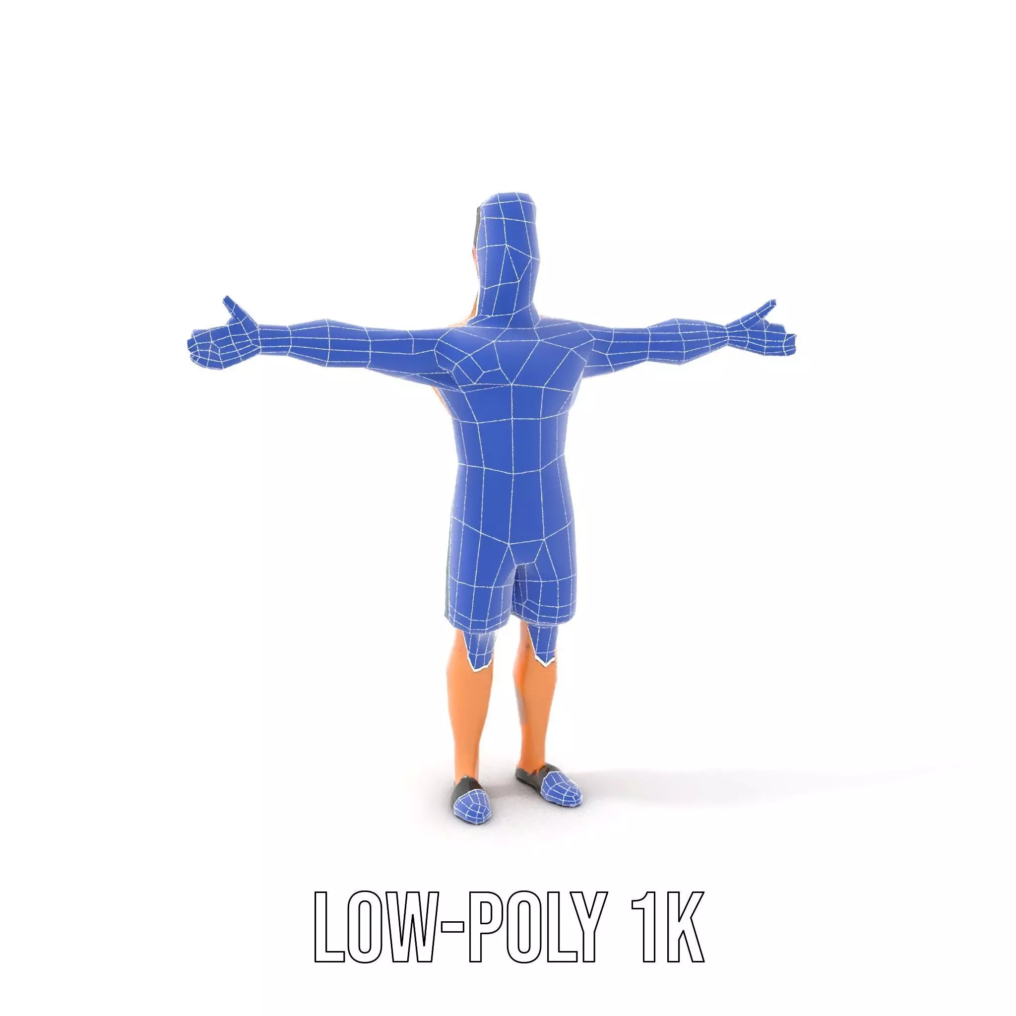 Stylized Athletic Male Figure Model Pack Low-poly 3D model_31