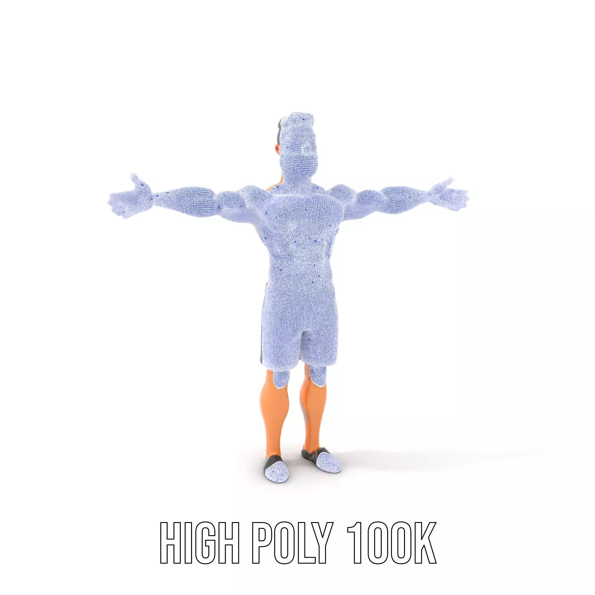 Stylized Athletic Male Figure Model Pack Low-poly 3D model_5