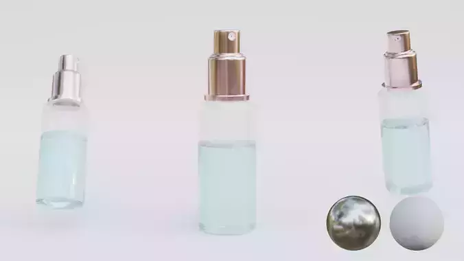 Cosmetic Glass Liquid Spray Low-poly 3D model