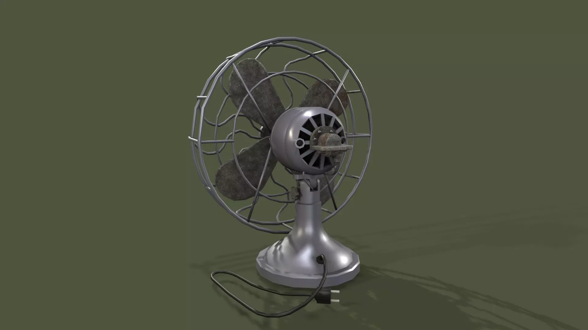 Fan 01 Low-poly 3D model_6