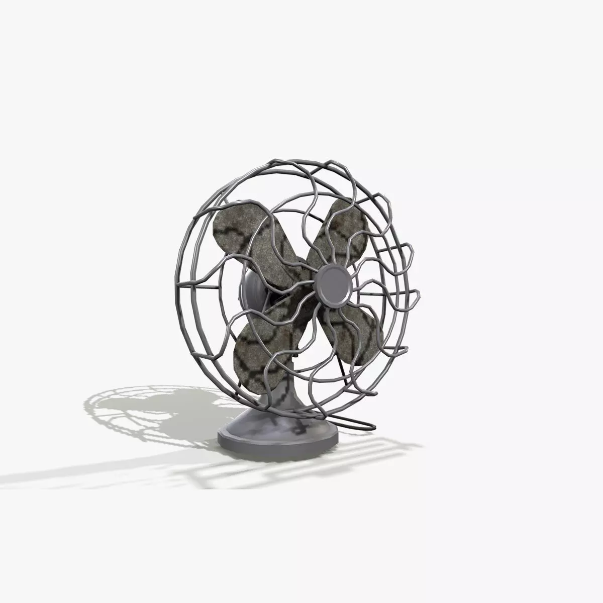 Fan 01 Low-poly 3D model_0