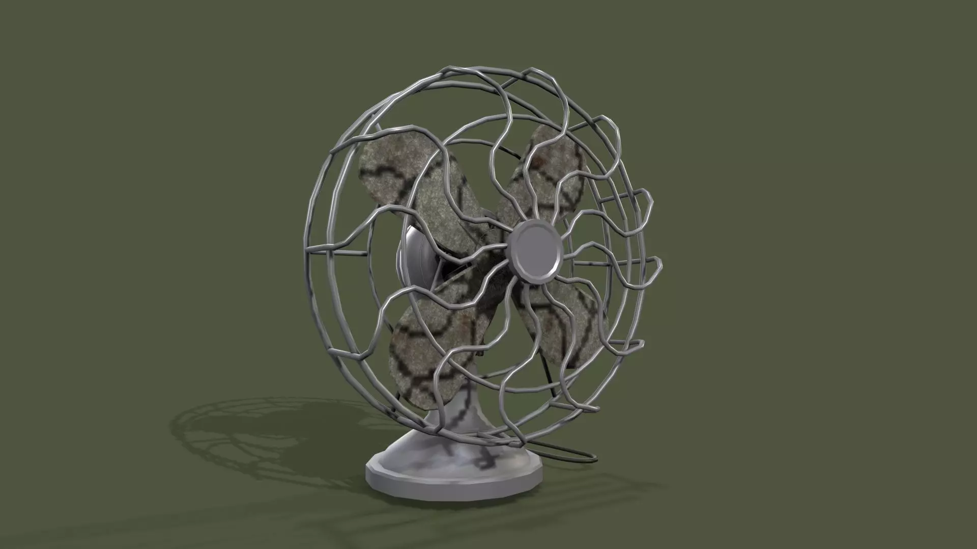 Fan 01 Low-poly 3D model_2