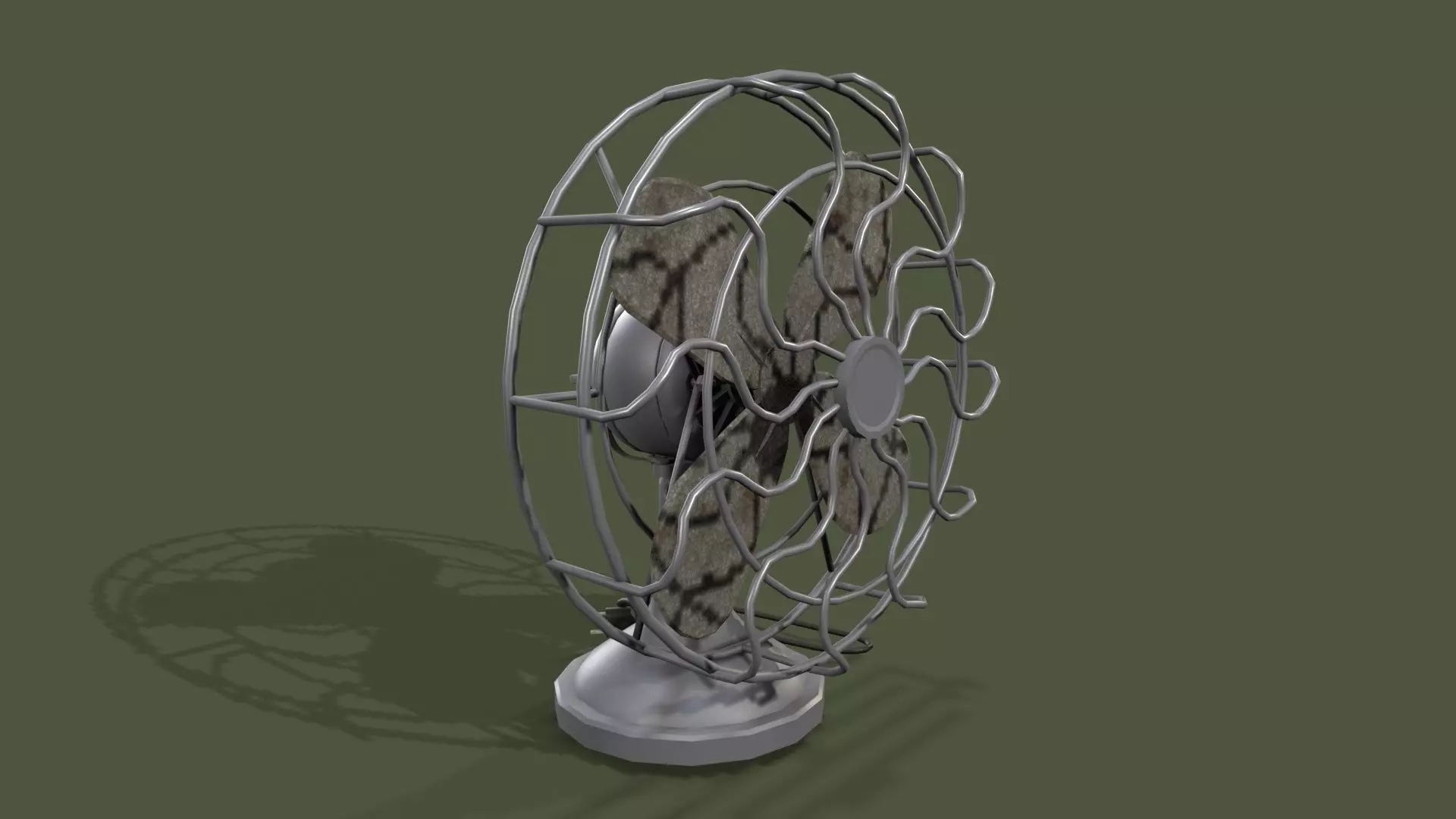Fan 01 Low-poly 3D model_3