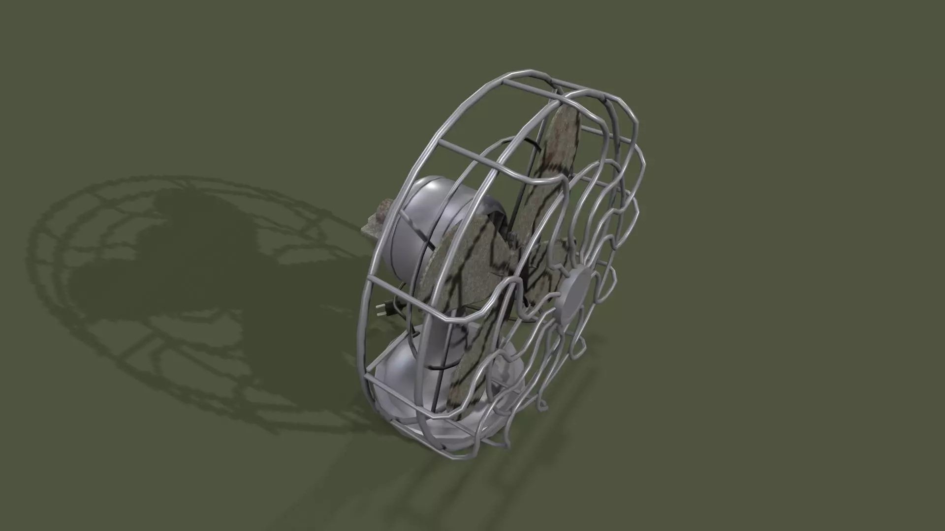 Fan 01 Low-poly 3D model_5