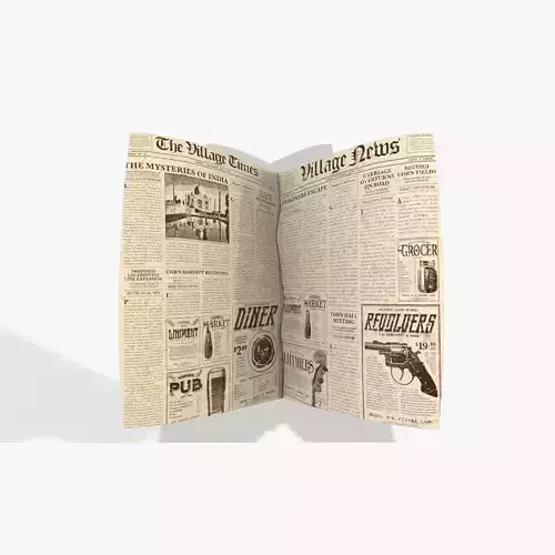 News Paper 01 Low-poly 3D model