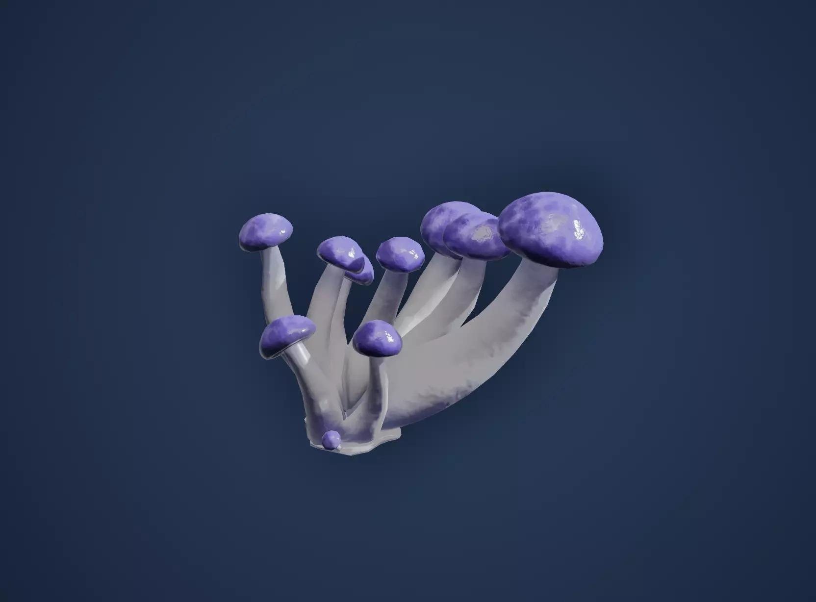 Game-Ready Stylized Fantasy Mushrooms Low-poly 3D model_9
