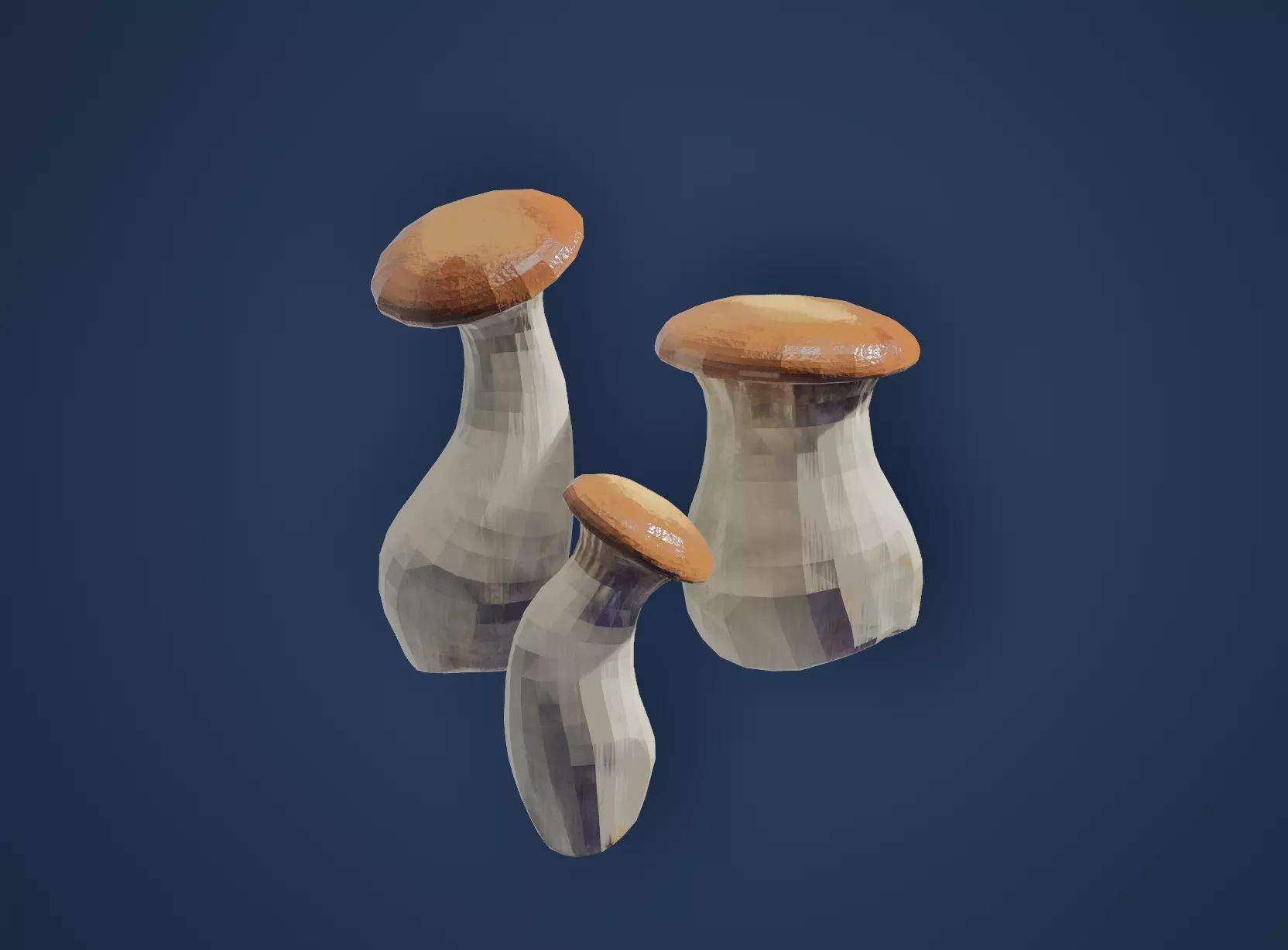 Game-Ready Stylized Fantasy Mushrooms Low-poly 3D model_8