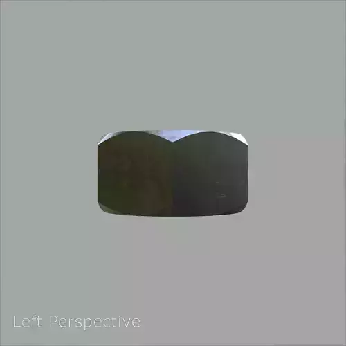 Steel Stained M8 Hex Nut with PBR 4K Textures 3D model 4