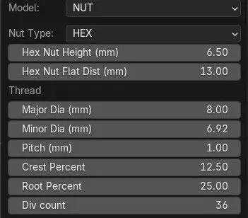 Steel Stained M8 Hex Nut with PBR 4K Textures 3D model_14