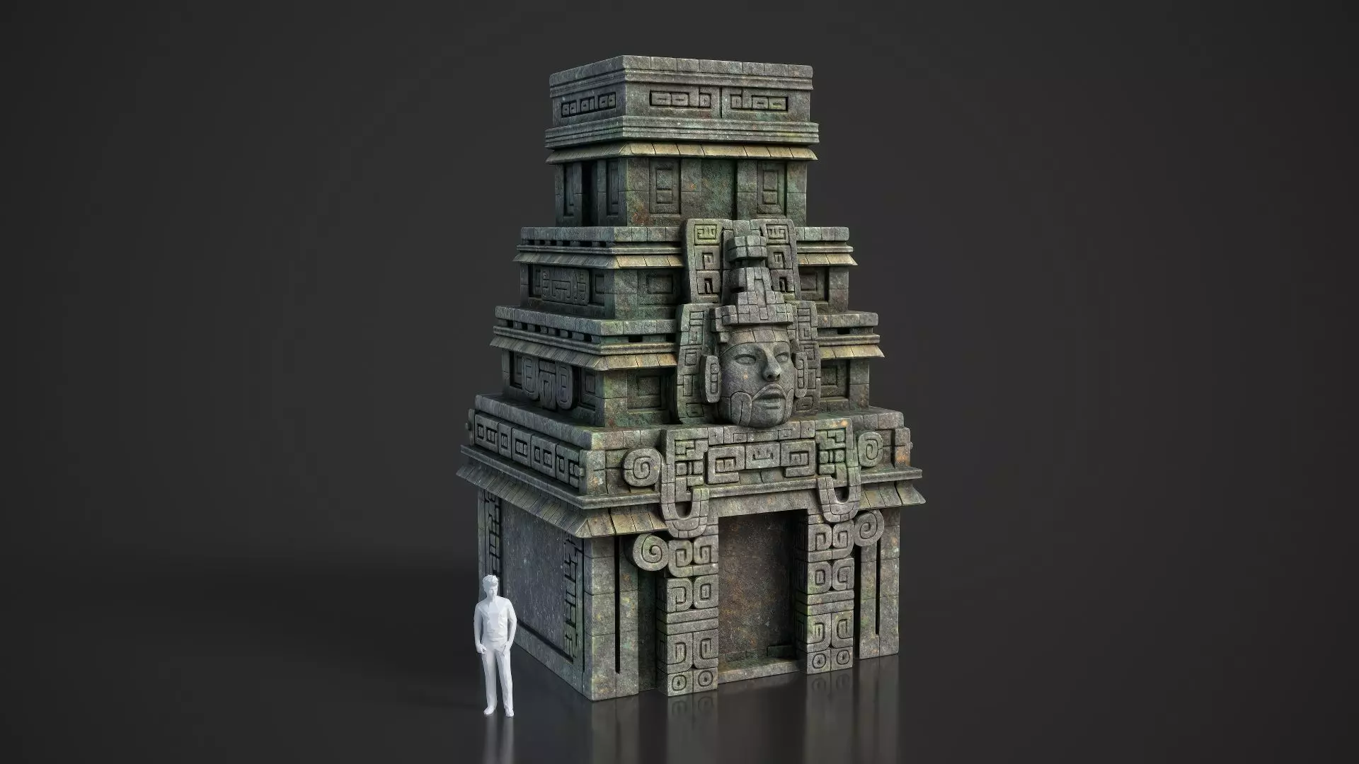 9 Ancient Mayan Temple Towers 3D Asset Pack 250814 Low-poly 3D model_10