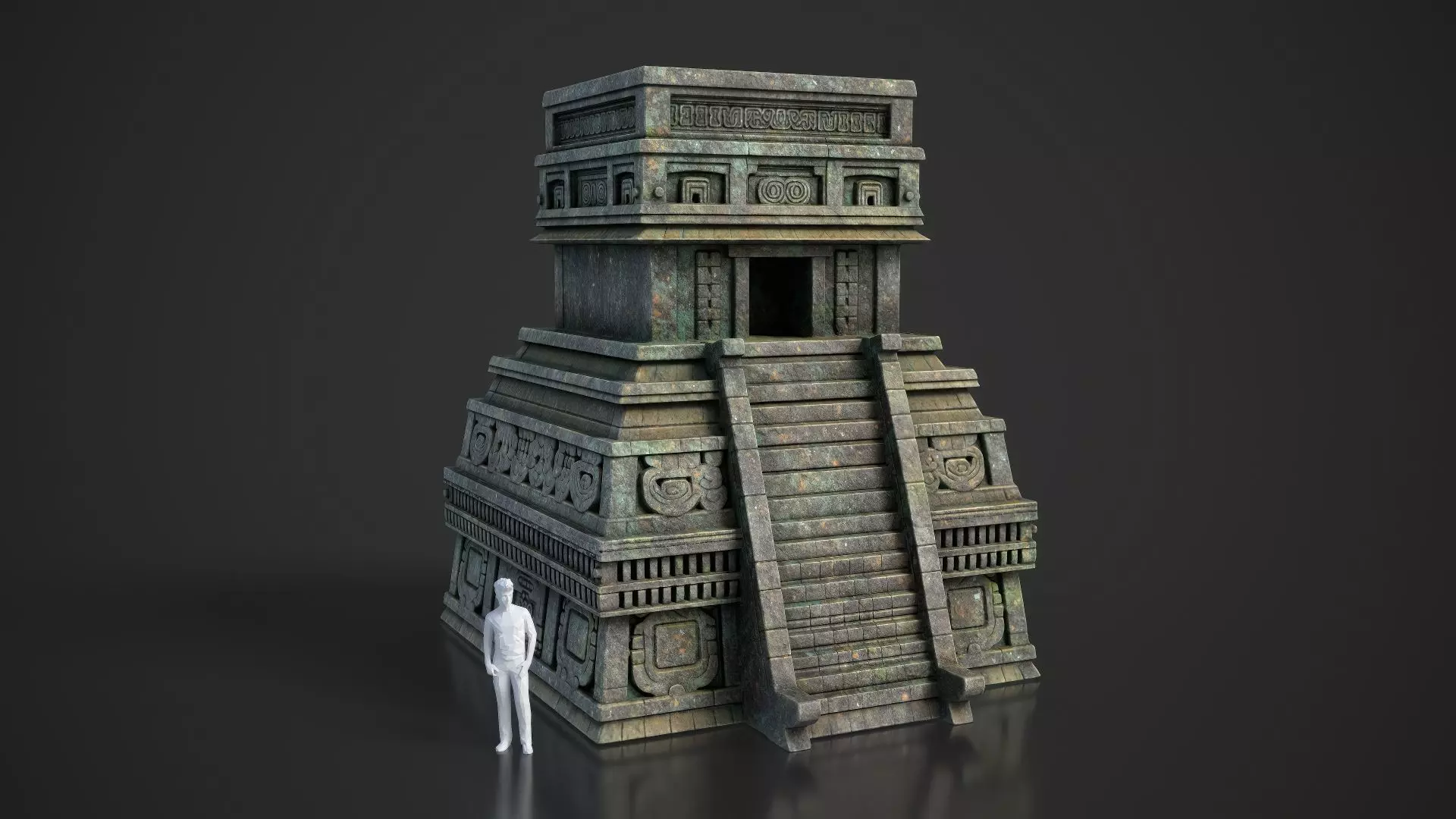 9 Ancient Mayan Temple Towers 3D Asset Pack 250814 Low-poly 3D model_8