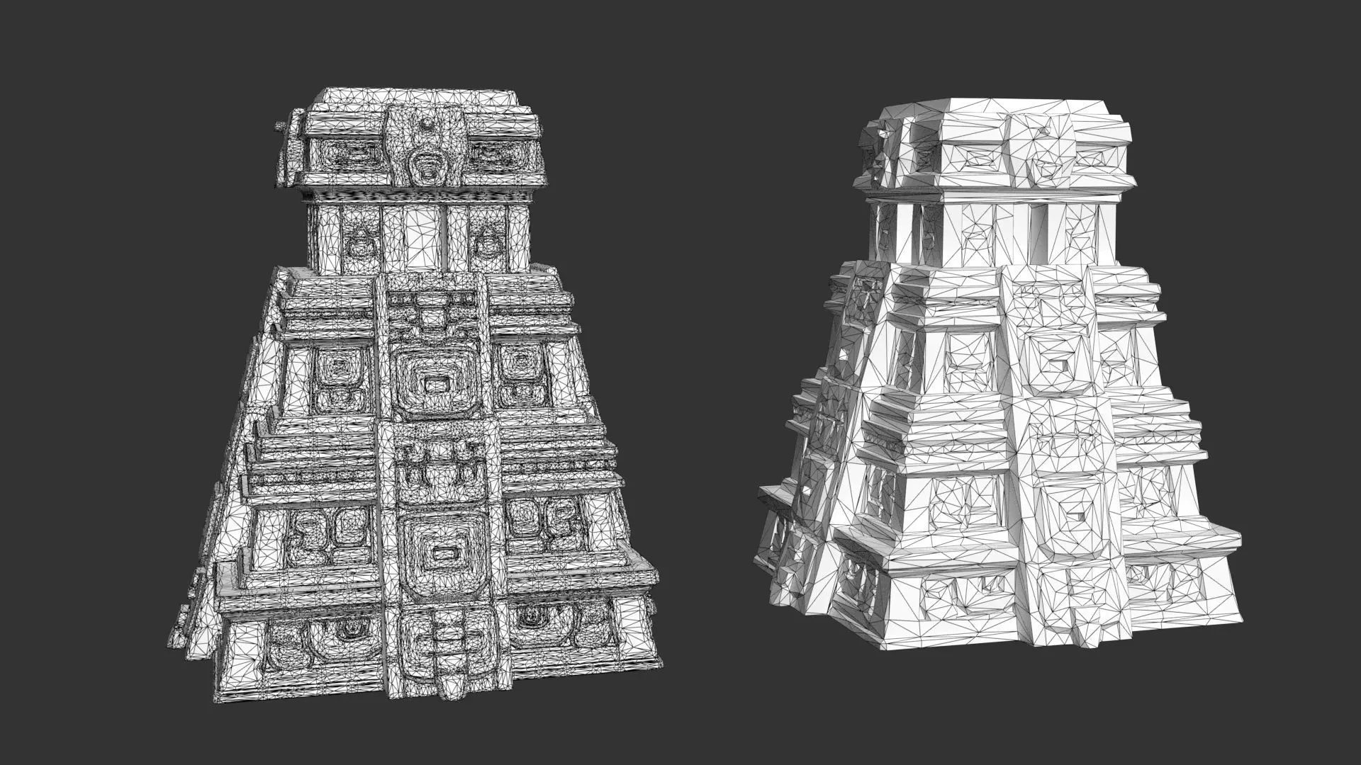 9 Ancient Mayan Temple Towers 3D Asset Pack 250814 Low-poly 3D model_27