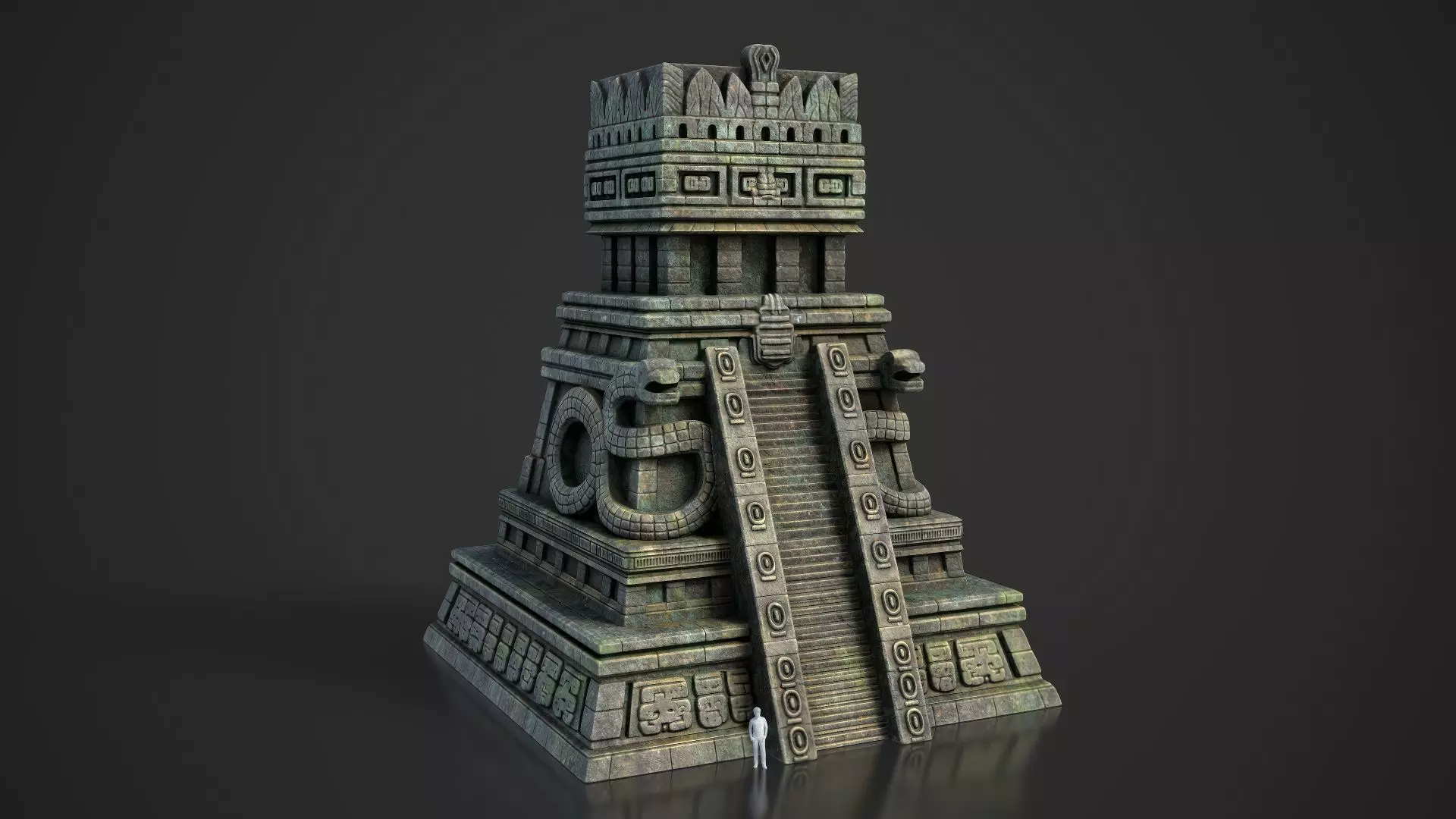 9 Ancient Mayan Temple Towers 3D Asset Pack 250814 Low-poly 3D model_18