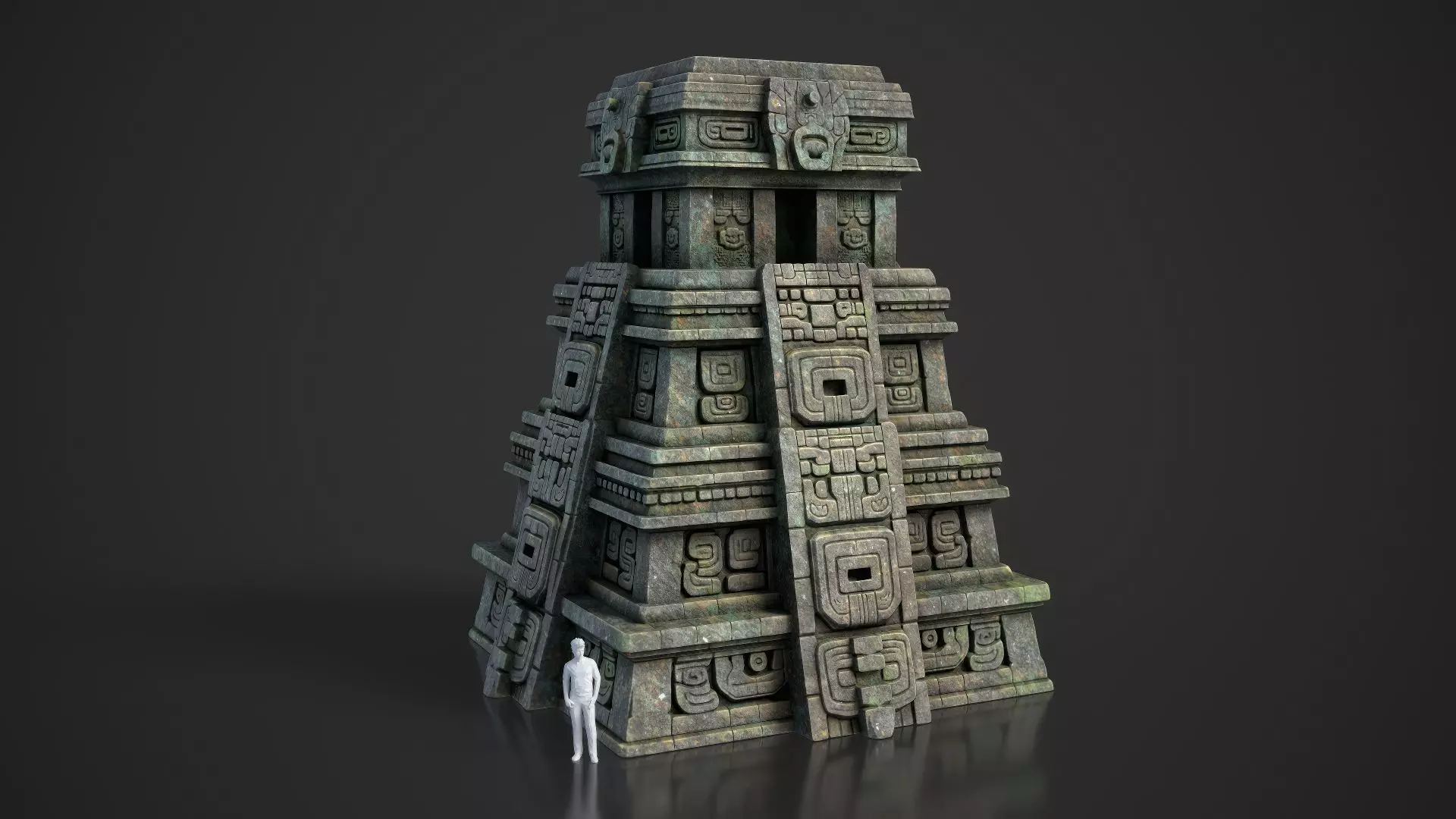 9 Ancient Mayan Temple Towers 3D Asset Pack 250814 Low-poly 3D model_16