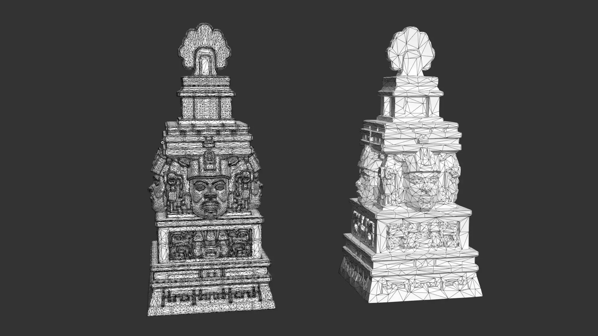 9 Ancient Mayan Temple Towers 3D Asset Pack 250814 Low-poly 3D model_20