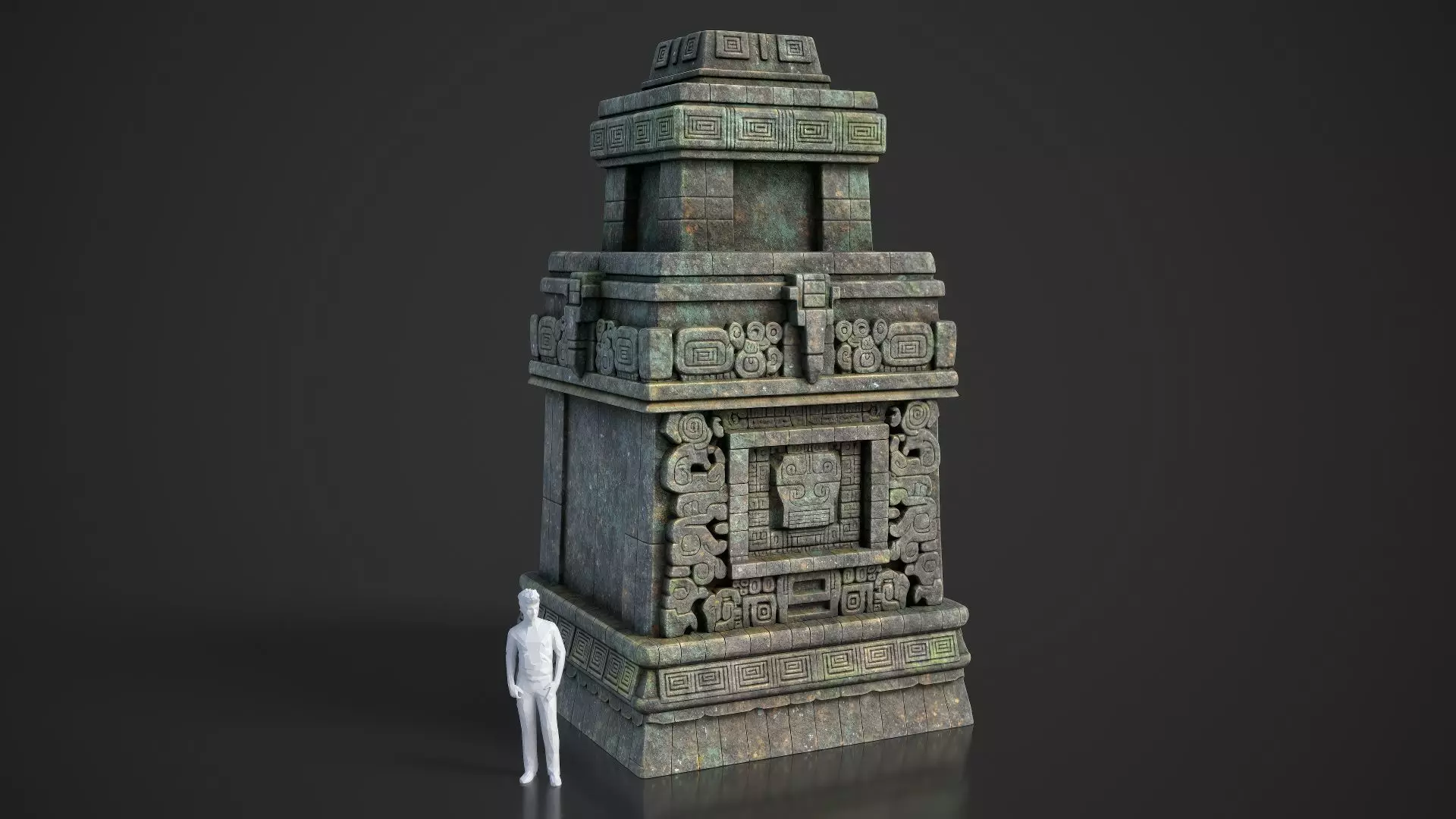 9 Ancient Mayan Temple Towers 3D Asset Pack 250814 Low-poly 3D model_6
