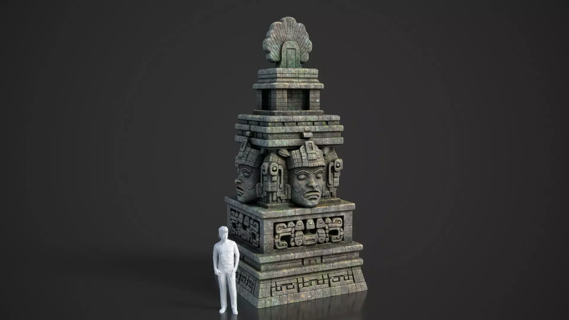 9 Ancient Mayan Temple Towers 3D Asset Pack 250814 Low-poly 3D model_2