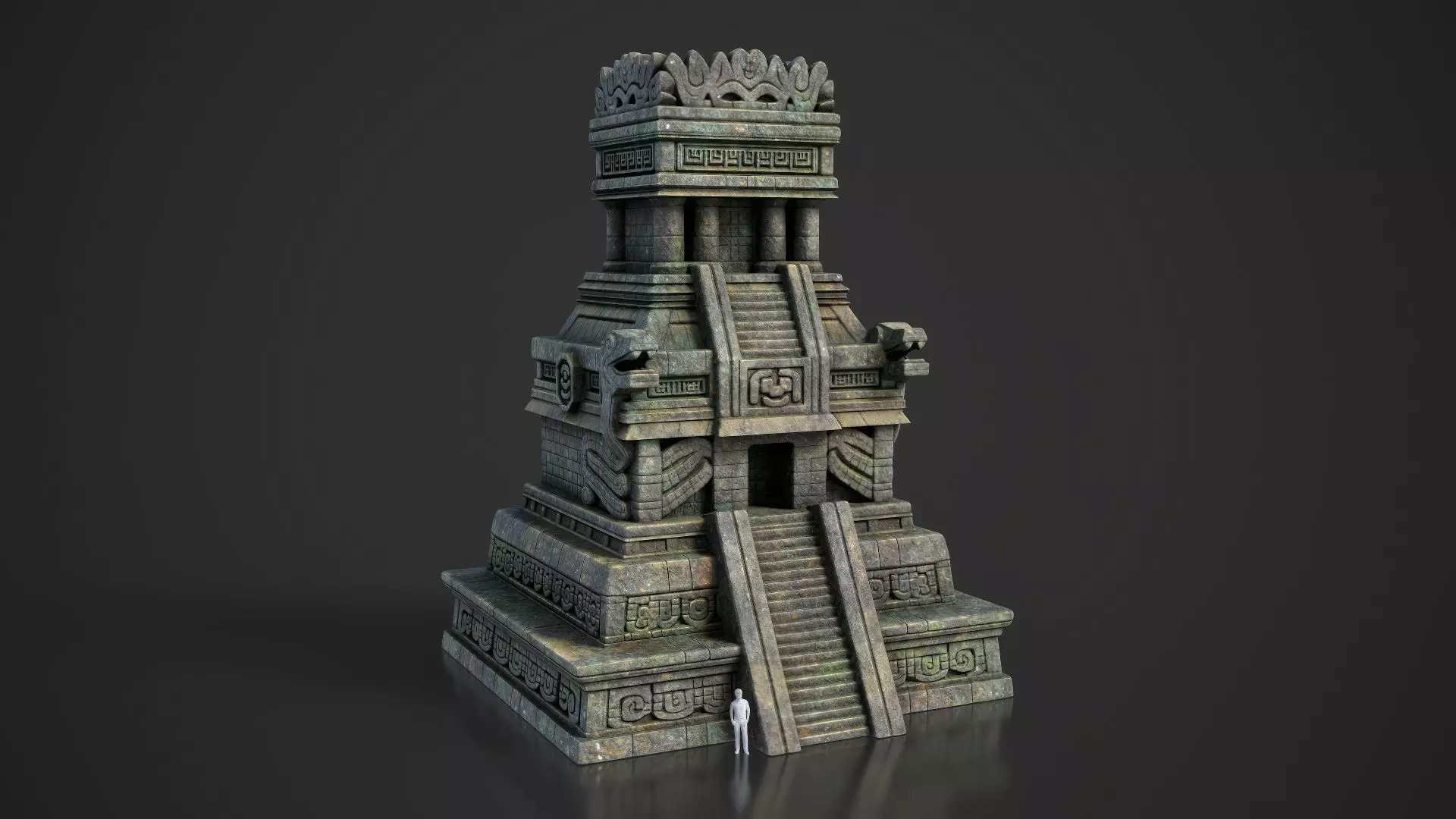 9 Ancient Mayan Temple Towers 3D Asset Pack 250814 Low-poly 3D model_12