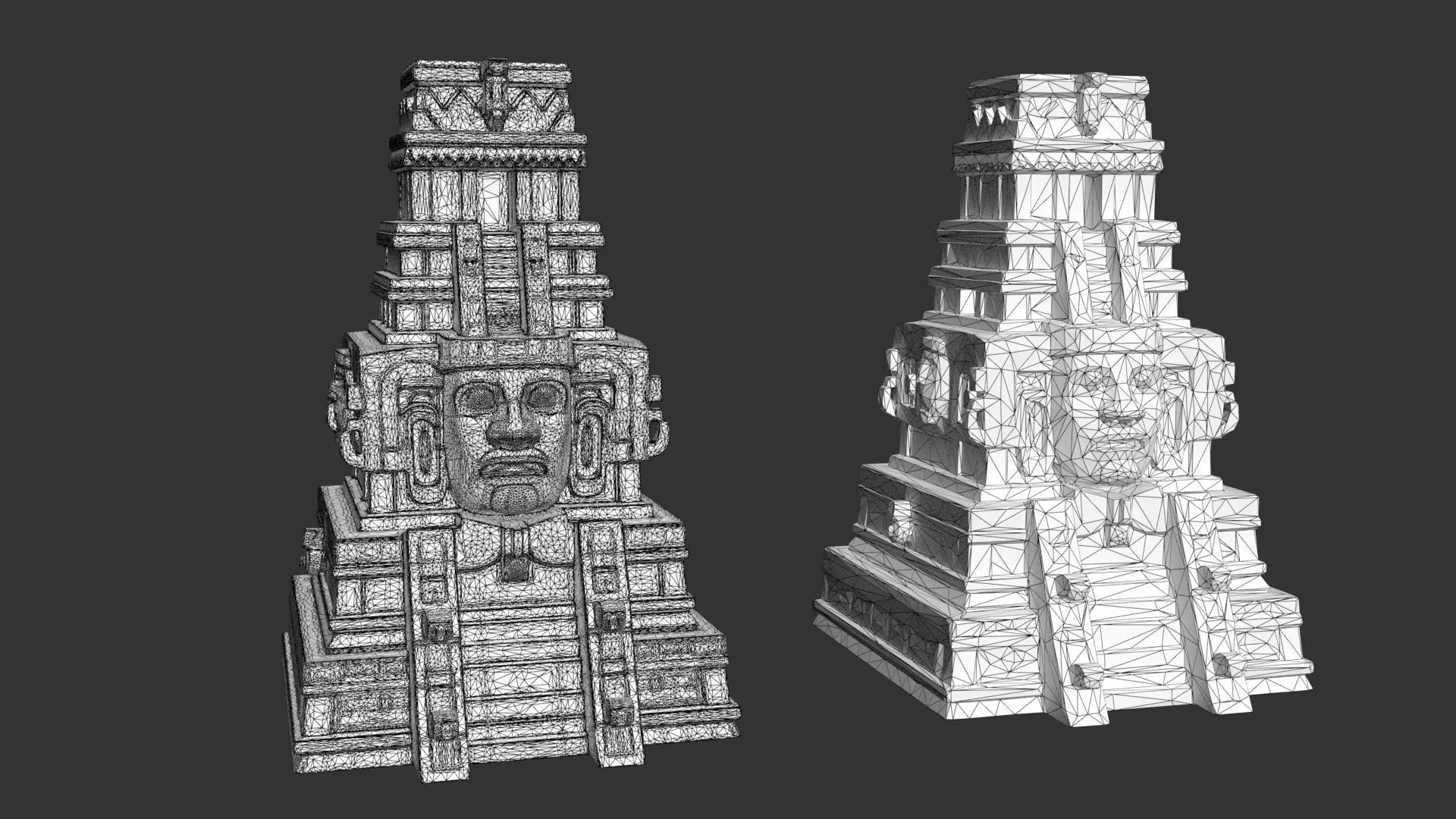 9 Ancient Mayan Temple Towers 3D Asset Pack 250814 Low-poly 3D model_21