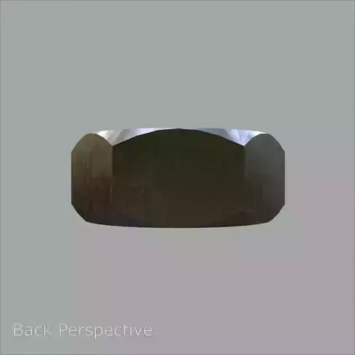 Steel Stained M10 Hex Nut with PBR 4K Textures 3D model 3