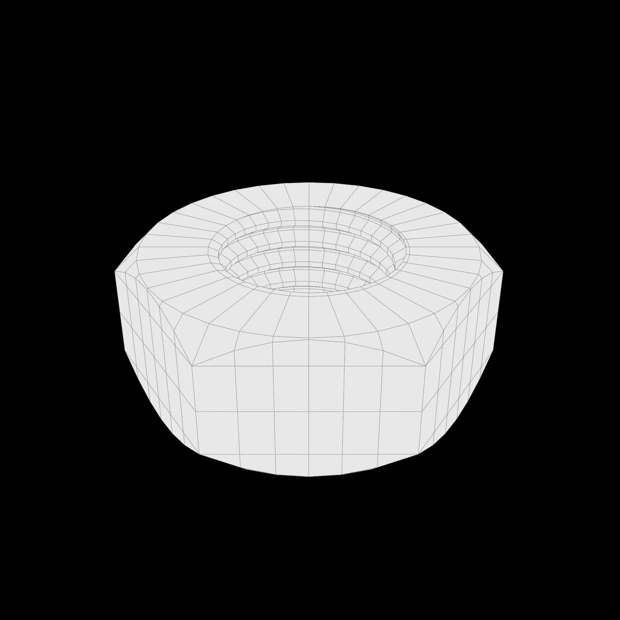 Steel Stained M10 Hex Nut with PBR 4K Textures 3D model_12