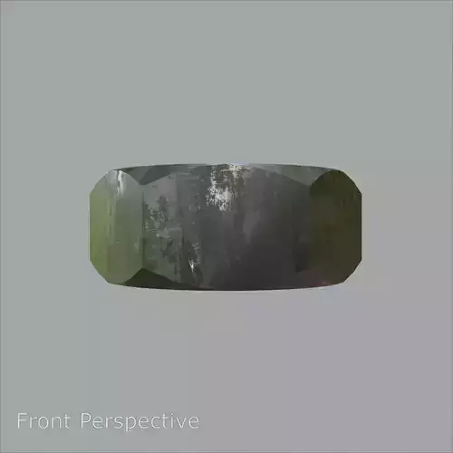 Steel Stained M10 Hex Nut with PBR 4K Textures 3D model 2