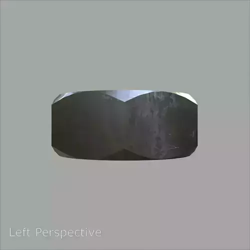 Steel Stained M10 Hex Nut with PBR 4K Textures 3D model 4