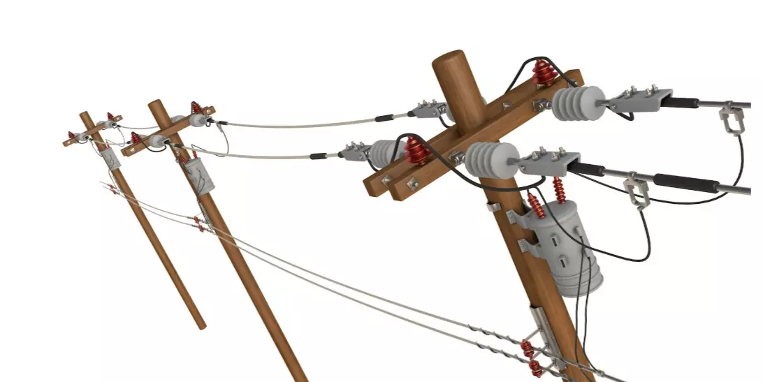 Utility Pole 3D model_2