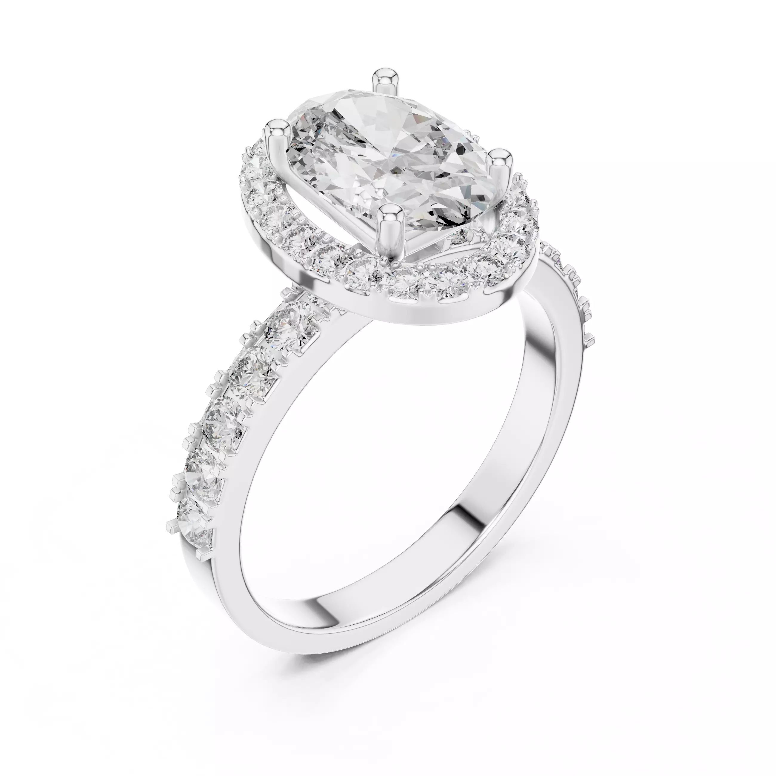 Halo Solitaire Ring 3dm stl renders animation videos details 3D print model_13