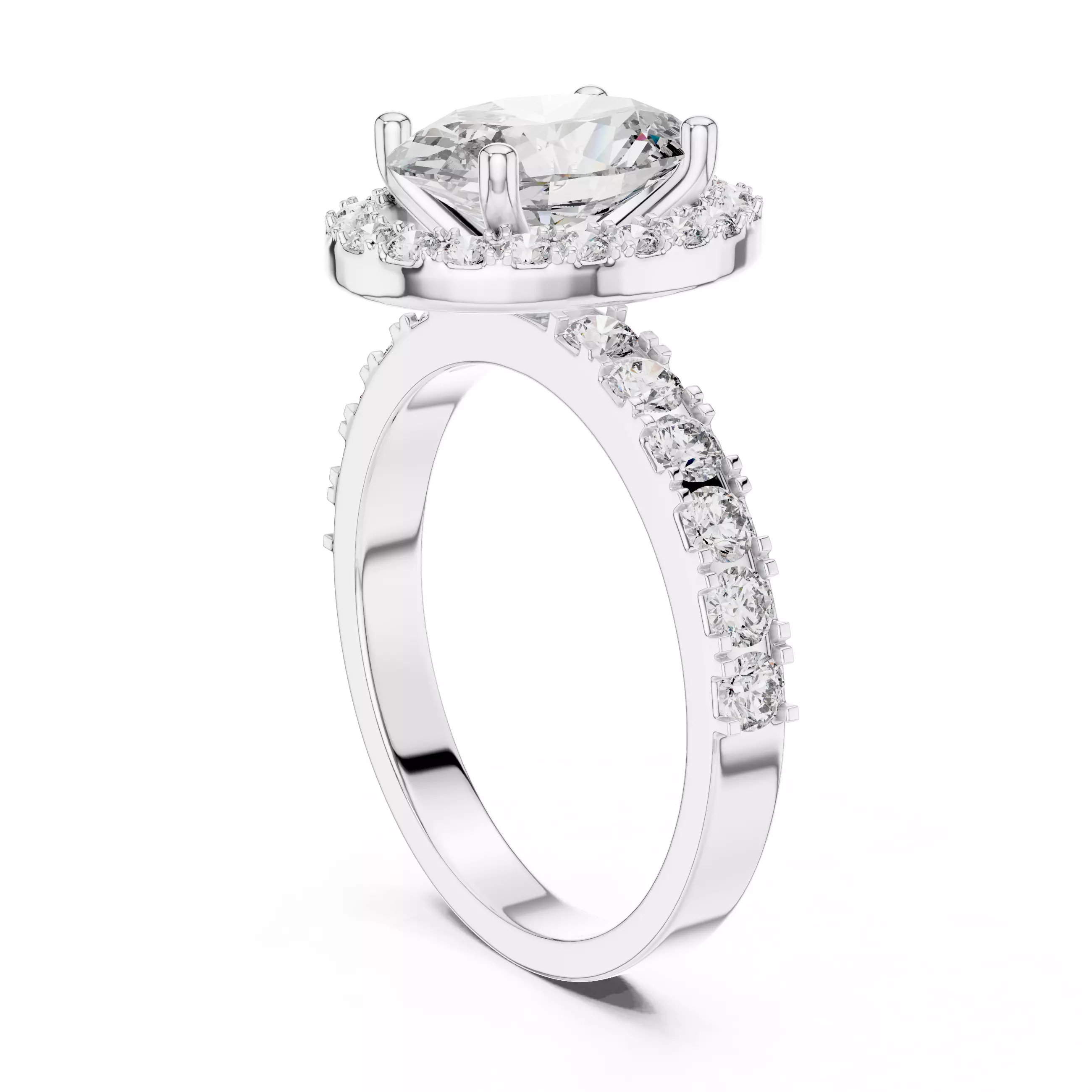 Halo Solitaire Ring 3dm stl renders animation videos details 3D print model_3