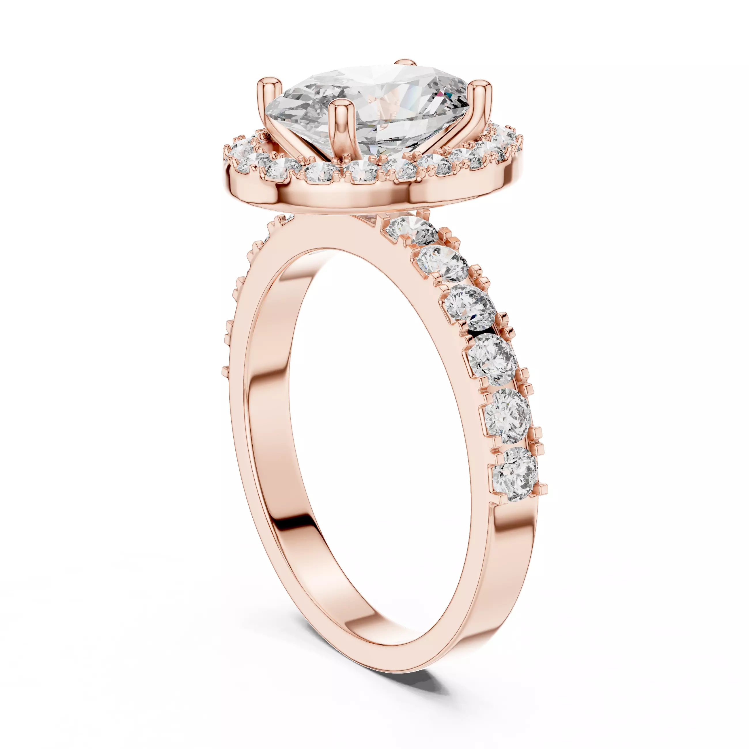 Halo Solitaire Ring 3dm stl renders animation videos details 3D print model_5