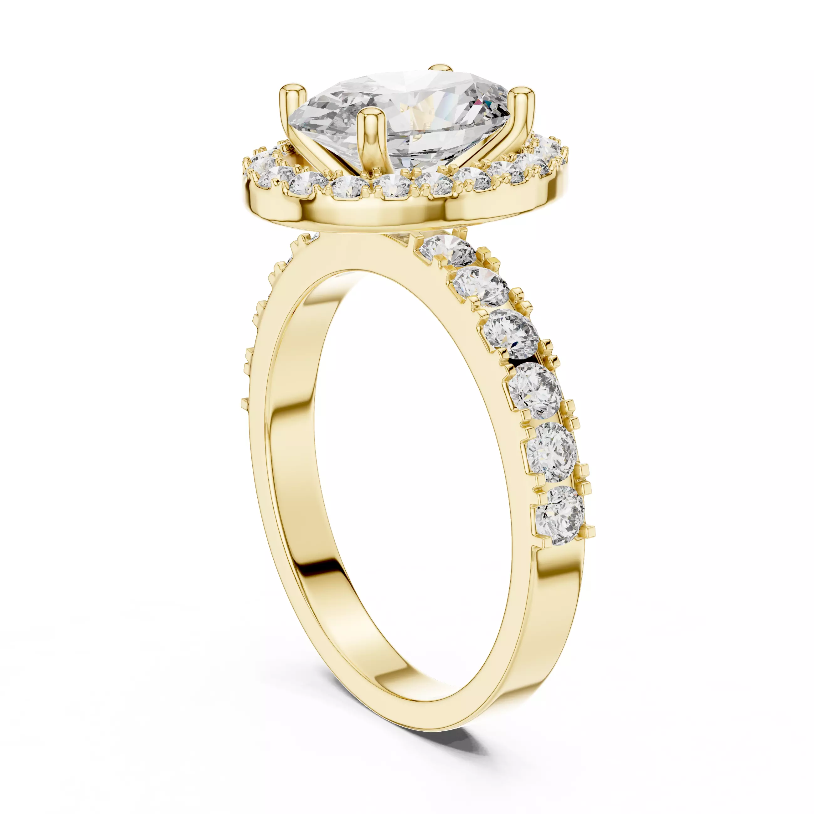 Halo Solitaire Ring 3dm stl renders animation videos details 3D print model_12