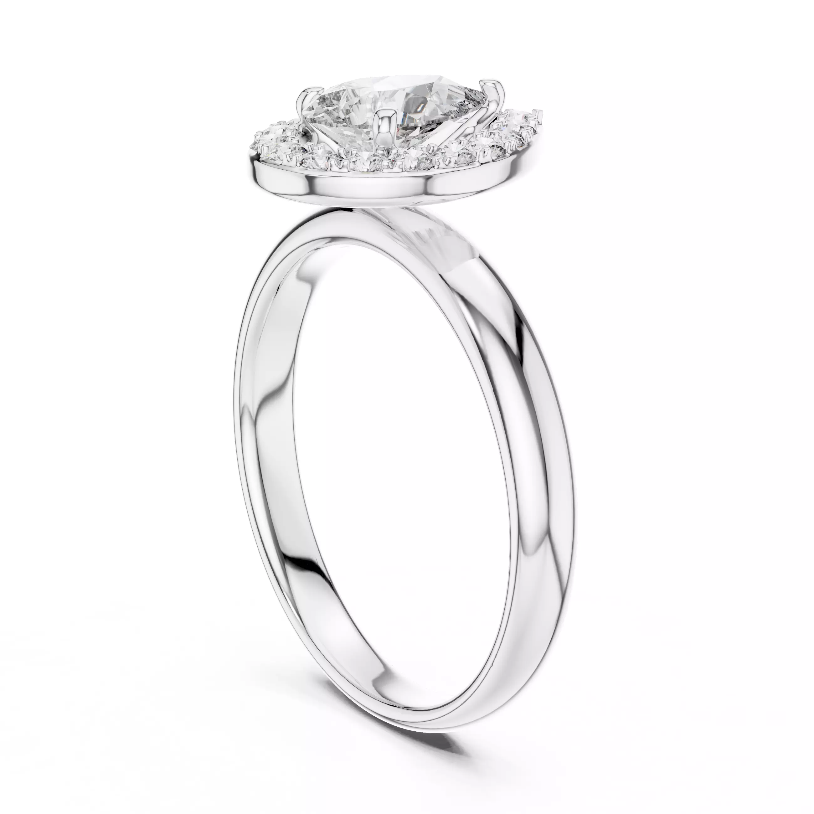 Halo Solitaire Ring 3dm stl renders animation videos details 3D print model_3