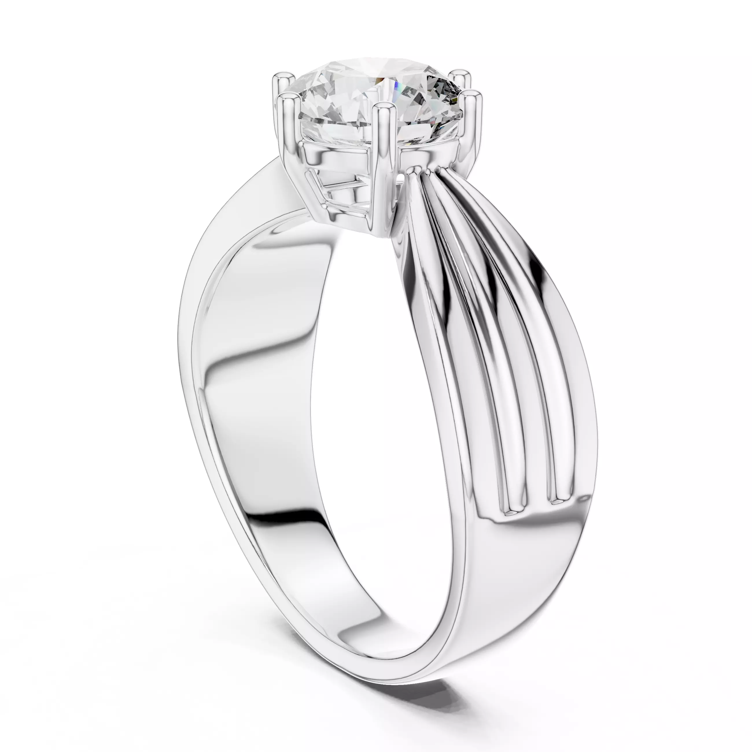 Mono Solitaire Ring 3dm stl renders animation videos details 3D print model_3