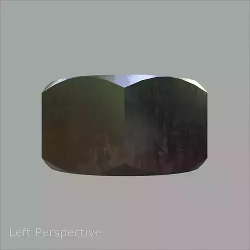 Steel Stained M12 Hex Nut with PBR 4K Textures 3D model 4