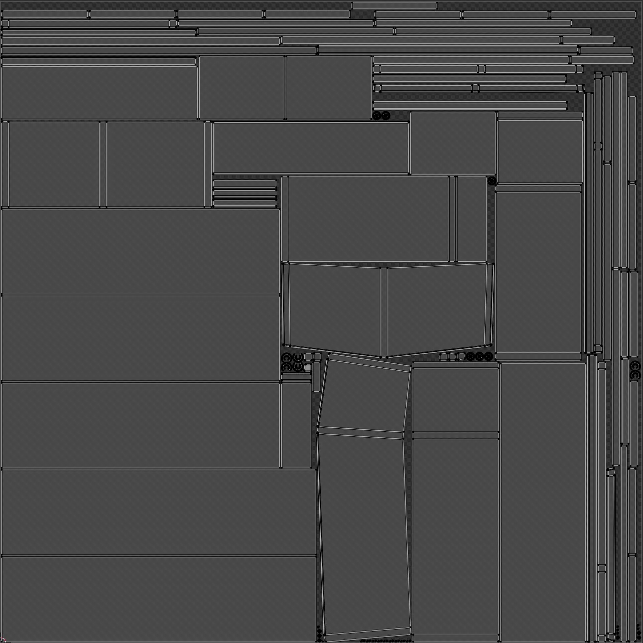 Tilting Shoe Cabinet - Variant 1 of 33 - Black - Matte Low-poly 3D model_8