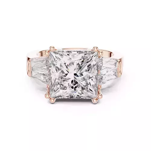 Trio Solitaire Ring 3dm stl renders animation videos details 