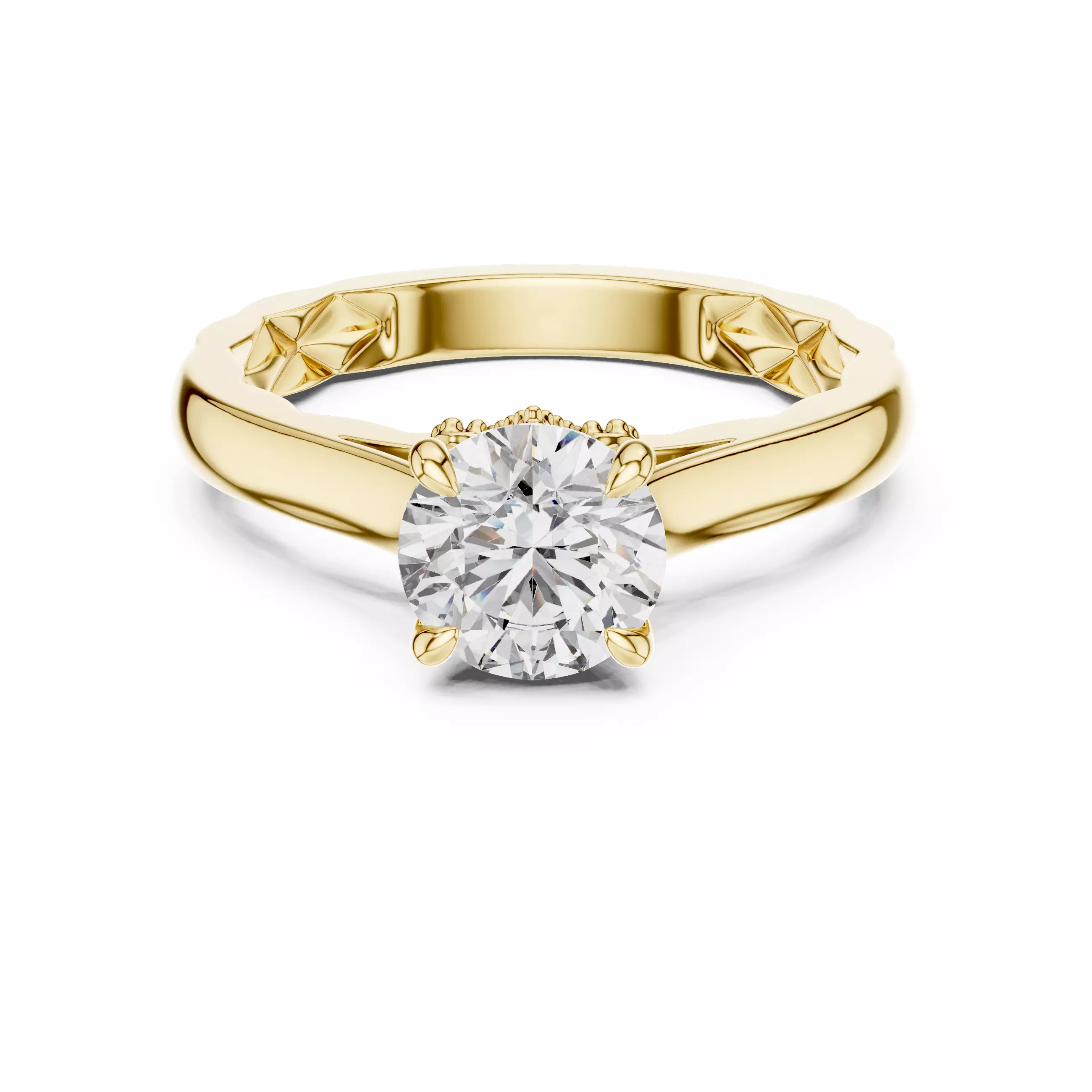 Mono Solitaire Ring 3dm stl renders animation videos details 3D print model_2