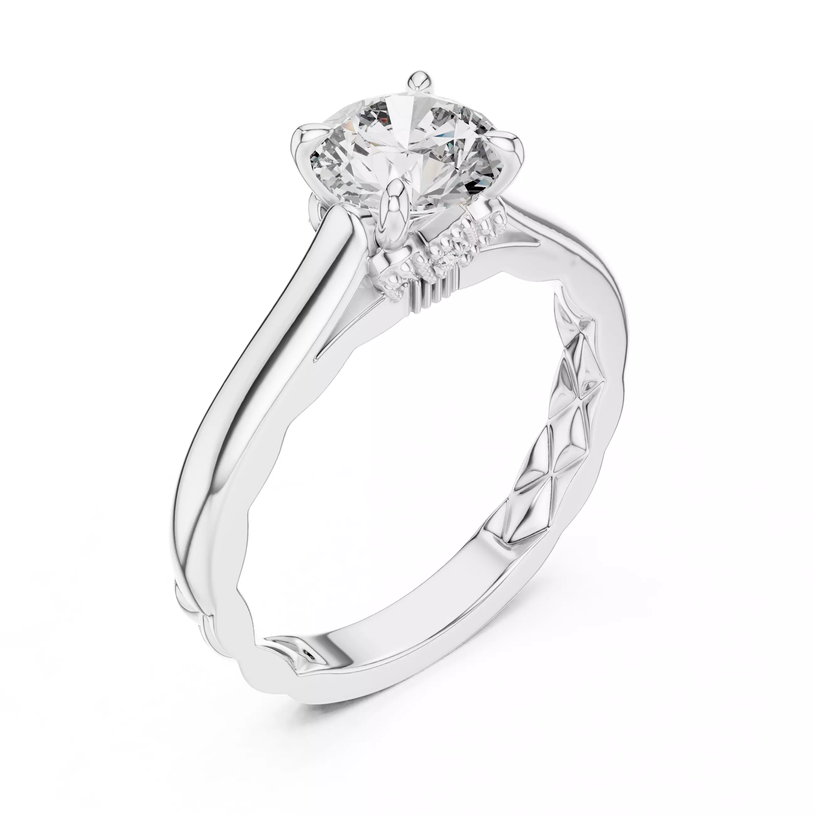 Mono Solitaire Ring 3dm stl renders animation videos details 3D print model_13